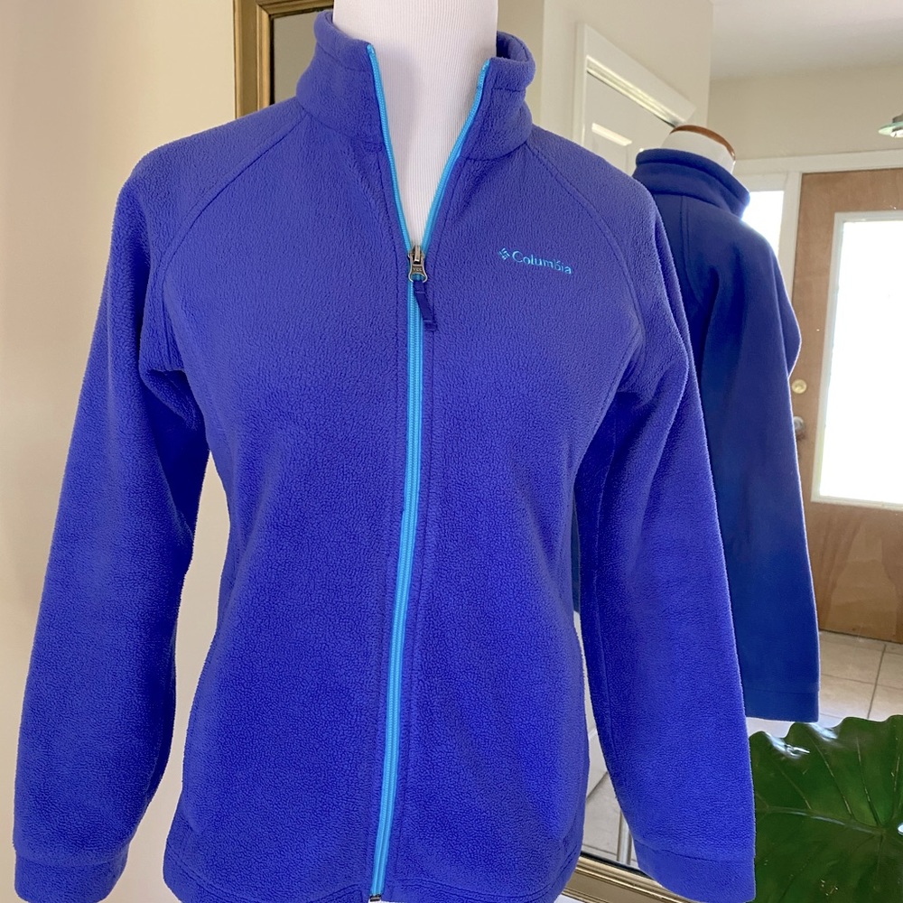 Columbia Zip-up Fleece Jacket Blue Child size L